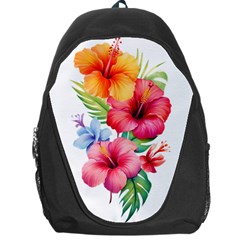 Hibiscus Flowers On Backpack Bag by FirstNationsInstituteAustralia