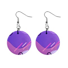 Colorful Labstract Wallpaper Theme Mini Button Earrings by Apen