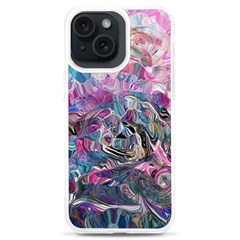 Pink Swirls Blend  Iphone 15 Plus Tpu Uv Print Case by kaleidomarblingart