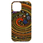 Swirl Vortex Emoji Cyclone Motion Art iPhone 15 Black UV Print PC Hardshell Case Front