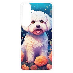 Cute Puppy With Flowers Samsung Galaxy S24 6 2 Inch Tpu Uv Case by Sparkle