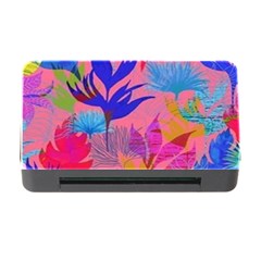 Pink And Blue Floral Memory Card Reader With Cf by Sparkle