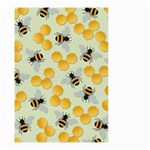 Bees Pattern Honey Bee Bug Honeycomb Honey Beehive Small Garden Flag (Two Sides) Back