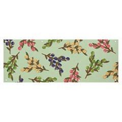 Berries Flowers Pattern Print Banner And Sign 8  X 3  by Maspions