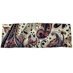 Paisley Print Musical Notes8 Body Pillow Case (dakimakura) by RiverRootz