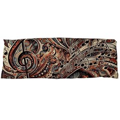 Paisley Print Musical Notes5 Body Pillow Case (dakimakura) by RiverRootz