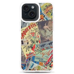 Paper Scattered Vintage Iphone 15 Plus Tpu Uv Print Case by Ndabl3x