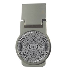 Black And White Pattern 1 Money Clips (round)  by 2607694