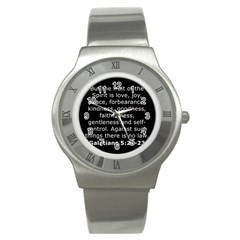 Galatians 5 Stainless Steel Watch by RiverRootz