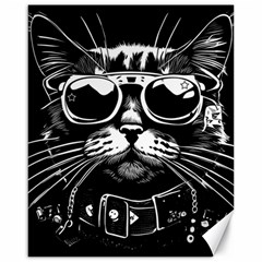 Schwarz Katze Punk Canvas 16  X 20  by 2607694c