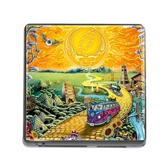 Grateful Dead Golden Road Memory Card Reader (square 5 Slot) by Bedest