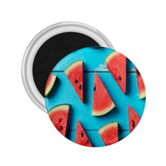 Watermelon Blue Background 2 25  Magnets by Azkajaya