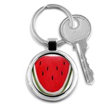 Watermelon Pillow Fluffy Key Chain (Round) Front