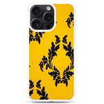 Yellow Regal Filagree Pattern iPhone 15 Pro Max TPU UV Print Case Front