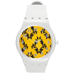 Zebra Zebra Pattern Zebra Fur Zebra Print Strip Round Plastic Sport Watch (m) by Azkajaya