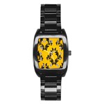 Zebra Zebra Pattern Zebra Fur Zebra Print Strip Stainless Steel Barrel Watch Front