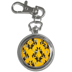 Yellow Regal Filagree Pattern Key Chain Watches by Azkajaya