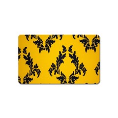 Yellow Regal Filagree Pattern Magnet (name Card) by Azkajaya