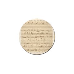 Vintage Beige Music Notes Golf Ball Marker (4 Pack) by Loisa77