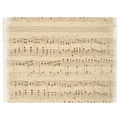 Vintage Beige Music Notes Premium Plush Fleece Blanket (extra Small) by Loisa77