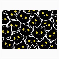 Cat Pattern Pet Drawing Eyes Large Glasses Cloth (2 Sides) by Loisa77