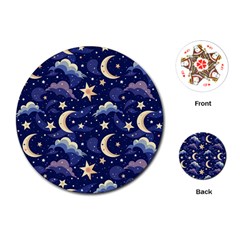 Night Moon Seamless Playing Cards Single Design (round) by Loisa77