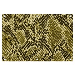 Yellow Snake Skin Pattern Banner And Sign 6  X 4  by Ket1n9