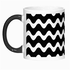 Wave-black White Morph Mug by kyorashop23