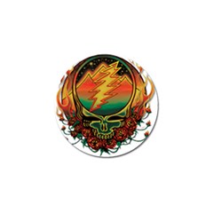 Grateful Steal Your Face Deadhead Hippie Logo Symbol Golf Ball Marker (10 Pack) by Loisa77