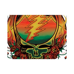 Grateful Steal Your Face Deadhead Hippie Logo Symbol Premium Plush Fleece Blanket (mini) by Loisa77