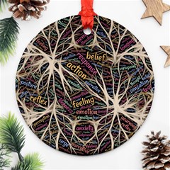 Mental Human Experience Mindset Pattern Ornament (round) by Paksenen