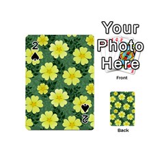 Bloom Flowering Yellow Blade Green Playing Cards 54 Designs (mini) by Loisa77