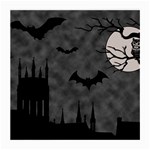 Halloween Background Halloween Scene Medium Glasses Cloth (2 Sides) Back