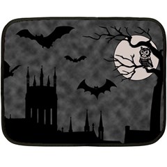 Halloween Background Halloween Scene Two Sides Fleece Blanket (mini) by Ket1n9