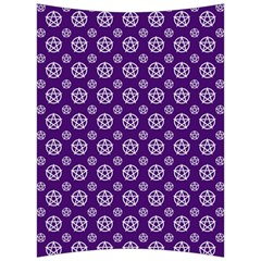 White Pentacle And Purple Pattern Back Support Cushion by cheekywitch