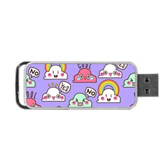 Cloud Seamless Pattern Portable Usb Flash (two Sides) by Apen