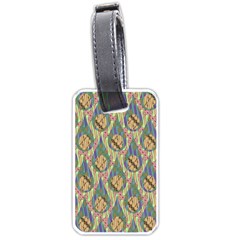 Tribal Background Boho Batik Luggage Tag (one Side) by anzea