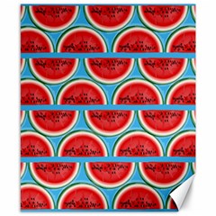 Illustrations Watermelon Texture Pattern Canvas 8  X 10  by anzea