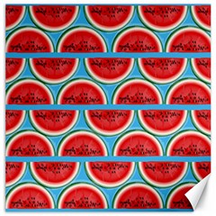 Illustrations Watermelon Texture Pattern Canvas 12  X 12  by anzea