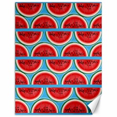 Illustrations Watermelon Texture Pattern Canvas 12  X 16  by anzea