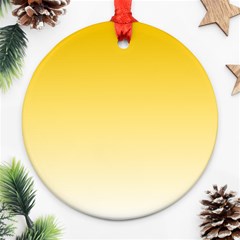 Gradient  Green, Yellow Ornament (round) by 2607694c