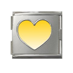 Gradient  Green, Yellow Mega Link Heart Italian Charm (18mm) by 2607694c