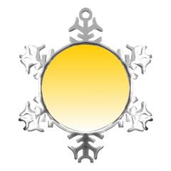 Gradient  Green, Yellow Metal Small Snowflake Ornament by 2607694c