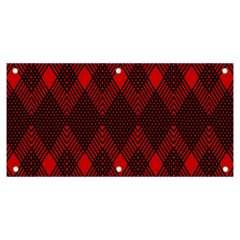 Pattern Red Black, Banner And Sign 6  X 3  by 2607694c