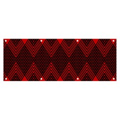 Pattern Red Black, Banner And Sign 8  X 3  by 2607694c