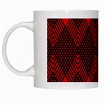 pattern, red, black,  White Mug Left