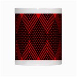 pattern, red, black,  White Mug Center