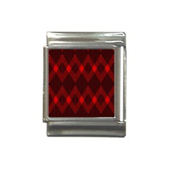 Pattern, Red, Black,  Italian Charm (13mm) by 2607694c