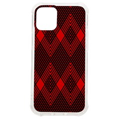 Pattern, Red, Black,  Iphone 12 Mini Tpu Uv Print Case	 by 2607694c