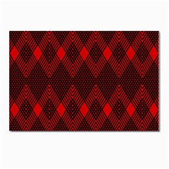 Muster Rot Rot Schwarz Postcard 4 x 6  (pkg Of 10) by 2607694c